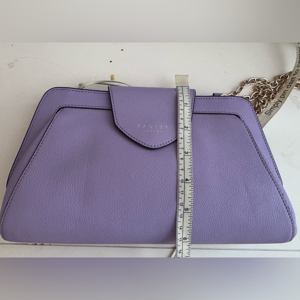 NWT Radley London leather clutch purse with chain. - Picture 12 of 12